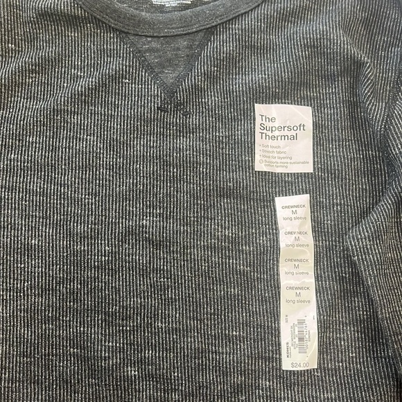 NWT Supersoft Thermal Crewneck Top by Men's Sonoma Goods For Life - Picture 3 of 3
